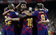 Không Griezmann, hàng công quen thuộc mở tiệc bàn thắng giúp Barca trở lại top 2