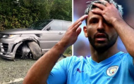 SỐC! Aguero gặp tai nạn trên đường đến sân tập, xe vỡ nát