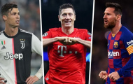 'Lewandowski xếp ngang hàng với Messi và Ronaldo'