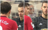 Đây, phản ứng của De Gea với Lindelof sau bàn phản lưới nhà!