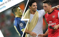Arteta vừa trở lại Arsenal, Ozil lập tức phá vỡ im lặng