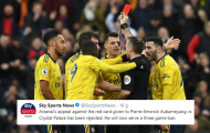 Arsenal kháng cáo bất thành, Aubameyang chính thức nghỉ 3 trận