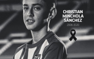 Trang chủ Atletico Madrid thông báo tiền đạo 14 tuổi qua đời