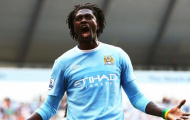 Adebayor nổi cáu vì bị so sánh với Drogba và Eto'o
