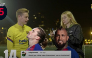 De Jong chọn kiểu tóc giữa Griezmann và Vidal