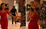Bạn gái Ronaldo diện đầm đỏ bó sát người, khoe cơ thể quyến rũ