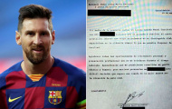 Rò rỉ nội dung tấm fax đề nghị ra đi của Messi