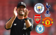 Jurgen Klopp 'điểm danh' 5 đội cạnh tranh chức vô địch NHA với Liverpool