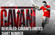 CHÍNH THỨC! Man Utd trao số áo 'ma ám' cho Edinson Cavani