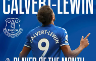 'Nhả đạn' liên tục, chân sút số 1 Everton được BTC Ngoại hạng Anh vinh danh