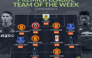 Đội hình tiêu biểu vòng 5 Premier League: 4 sao Man Utd góp mặt