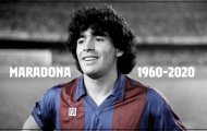 Messi cúi gằm mặt, mặc niệm Maradona trong buổi tập của Barca