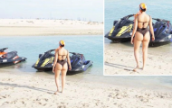 Khoe trọn vòng 3, bạn gái Ronaldo gây chú ý bên bãi biển