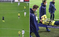 SỐC! Ozil hỏng ăn khó tin, phải rời sân bằng cáng