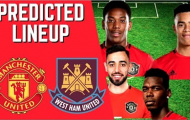 Sử dụng 4-2-3-1, Man United dùng hàng công lạ đấu West Ham