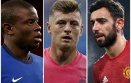 Fernandes, Kroos và Kante: 10 tiền vệ 'hoàn hảo' nhất châu Âu hiện tại