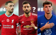 Top 10 tiền vệ đỉnh nhất Premier League mùa này: Số 1 không thể ai khác
