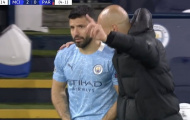 CHOÁNG! Aguero gặp 'tai nạn' khó đỡ trận Man City 2-0 PSG