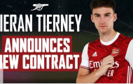 CHÍNH THỨC! Arsenal gia hạn 5 năm với Kieran Tierney