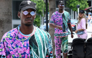 Pogba diện trang phục lòe loẹt, mua sắm cùng vợ tại Mỹ