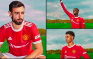 Fernandes, Pogba xuất hiện với áo đấu mới rò rỉ của M.U