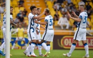 Inter giành thắng lợi nhọc nhằn trong ngày Lukaku vắng bóng