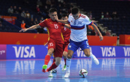 Tuyển futsal Việt Nam xuất sắc, khiến Nga toát mồ hôi ở vòng 1/8