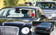 Ronaldo lạnh lùng trong siêu xe Bentley, vệ sĩ hộ tống đến tận sân tập