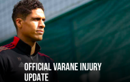 CHÍNH THỨC! Man Utd công bố tin xấu về tình trạng của Varane