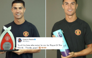 Nhận cú đúp danh hiệu, Ronaldo gửi thông điệp đến NHM Man Utd