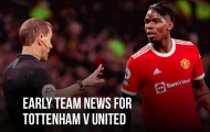 Đội hình M.U đấu Tottenham: Cú hích xuất hiện; Trụ cột bị treo giò 3 trận