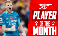 CHÍNH THỨC! Arsenal công bố cầu thủ xuất sắc nhất tháng 10