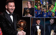 Messi cười tươi; Mbappe cau có ở Gala Ballon d'Or