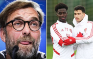 Vì sao Klopp để mắt đến bộ đôi Martinelli, Saka của Arsenal?