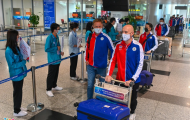 U23 Thái Lan đặt chân đến sân bay Nội Bài