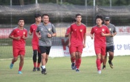 U23 Lào ra sân tập chỉ với một nửa đội hình
