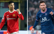 So sánh thành tích của Messi tại PSG với Ronaldo tại Man Utd