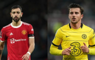 So sánh số liệu thống kê của Bruno Fernandes với Mason Mount