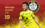 Quang Hải sắp lấy số áo 19 ở Pau FC