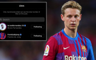 De Jong like bài viết của M.U
