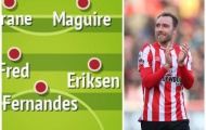 Man Utd có 3 phương án chiến thuật với Eriksen