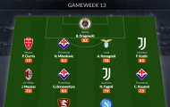 Đội hình tiêu biểu vòng 13 Serie A: Tương lai Juventus, chủ công Napoli
