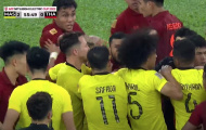 Cầu thủ Malaysia xô xát với Thái Lan vì bàn thắng bị từ chối