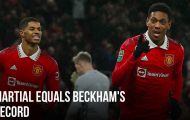 Martial cân bằng kỷ lục của Beckham cho Man Utd