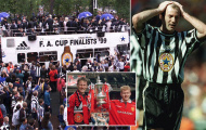 Newcastle từng diễu hành bằng xe buýt sau khi thua MU ở chung kết