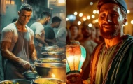 Bộ ảnh về Ronaldo, Messi gây sốt mạng xã hội