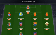 Đội hình tiêu biểu vòng 36 La Liga: Nỗi buồn Barca, Atletico