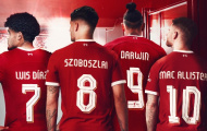 CHÍNH THỨC! Liverpool công bố 4 số áo mới