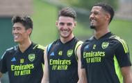 Arsenal tập tại Mỹ: Rice tươi rói; Saliba xuất sắc vượt thử thách