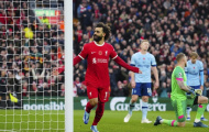 Salah lập cú đúp, Liverpool chiếm vị trí thứ 2 của Arsenal